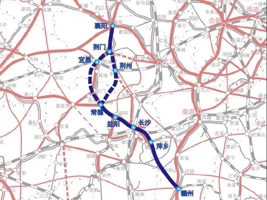 襄荆宜高铁最新线路图，自然美景探索之旅启程