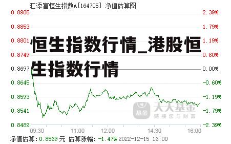 恒生指数今日行情分析与走势预测