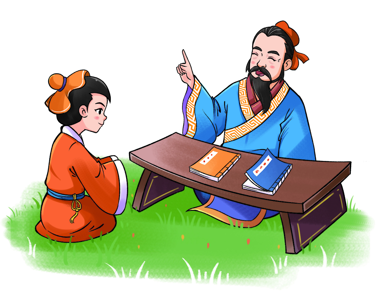 最新古风父子教诲与自然美景的交融，内心平和的追寻