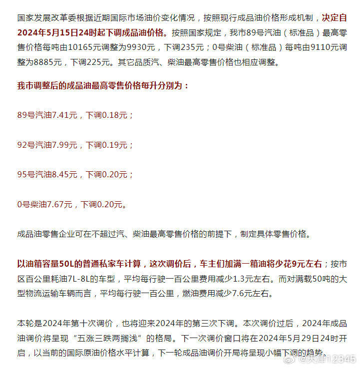 天津油价最新回顾与影响分析